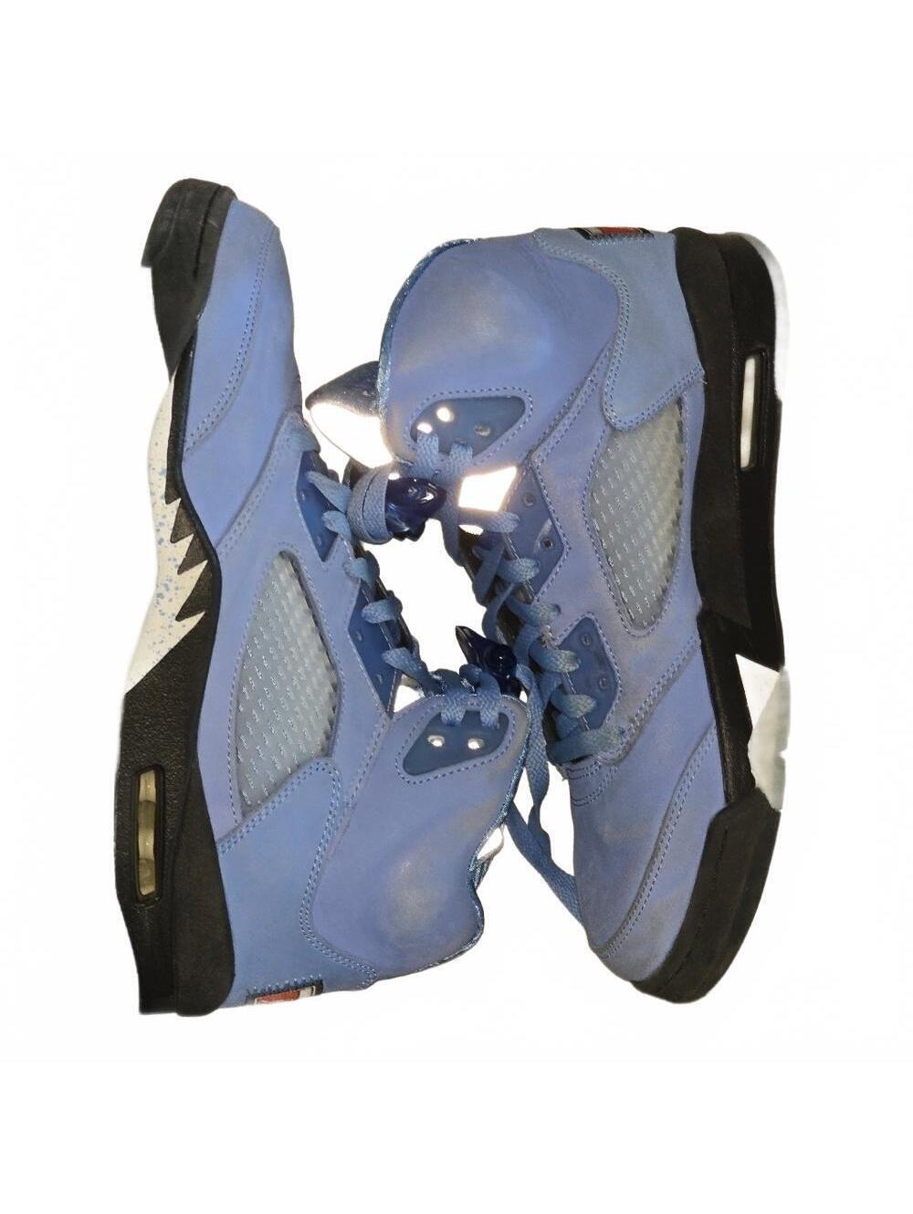 AIR JORDAN 5 RETRO UNC TARHEEL BLUE SNEAKERS MENS SIZE 10 WOMENS SZ 12